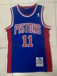 Maillot de Basket #11 Thomas Pistons M&N Bleu